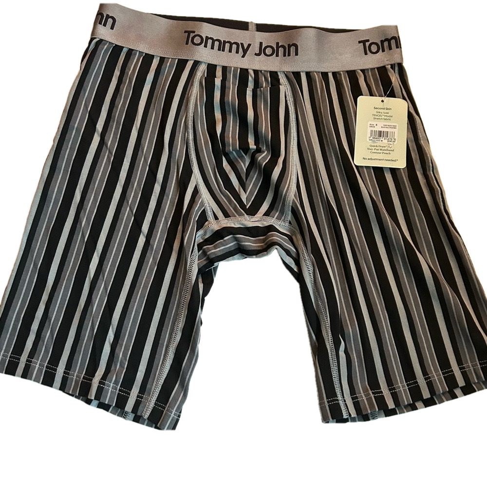 Tommy John Second Skin Boxer Briefs Multi Pinstriped Small NWT